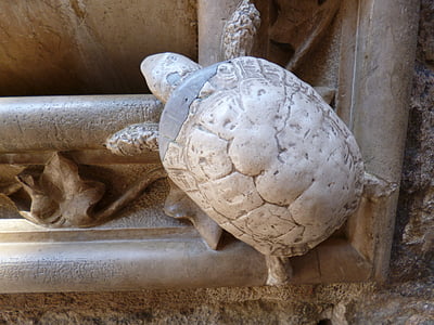 skildpadde, sten, ornament, skulptur, figur, Stonemasonry, dekoration
