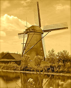 Holland, Holland, vindmølle, nederlandsk, Europa, arkitektur, vartegn