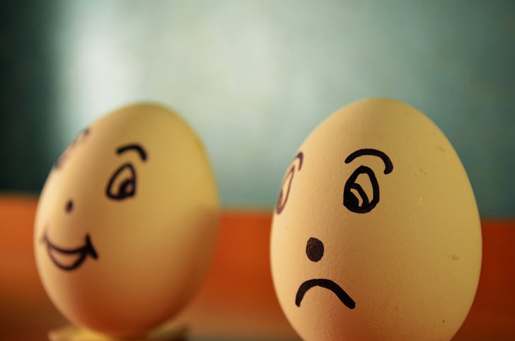 eggs, expression, happy, sad, emoticons, funny