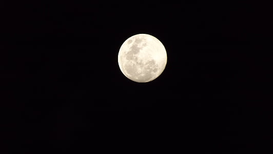 Moon, tumma, yö, koko