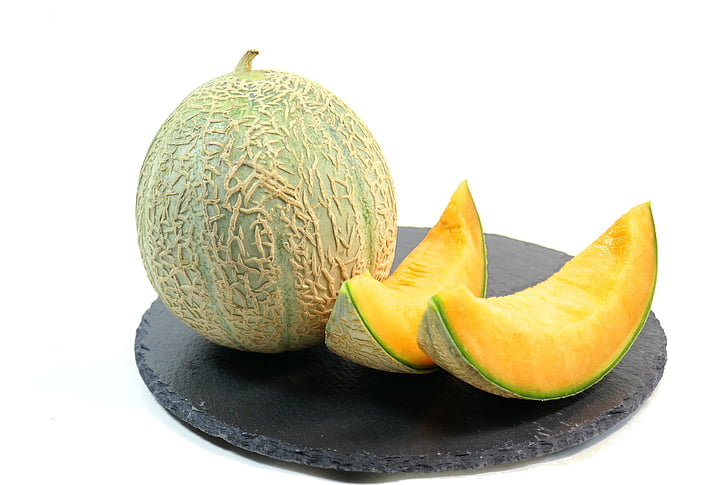 melon, fruit, power, white background, studio shot, healthy eating, no people