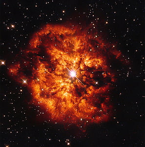 star, nebula, space, cosmos, hen 2-427, wr 124, constellation