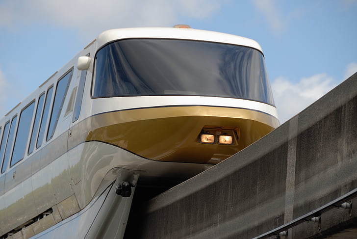 Monorail, spårvagn, transport, järnväg, fordon, tåg, theme park
