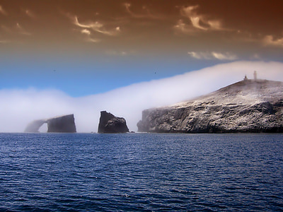 l'Illa Anacapa, Califòrnia, arc, riba, Costa, Mar, oceà