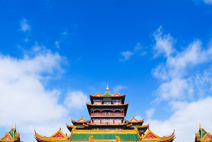 Penglai, país das maravilhas, arquitetura chinesa, Ásia, arquitetura, Templo - edifício, culturas
