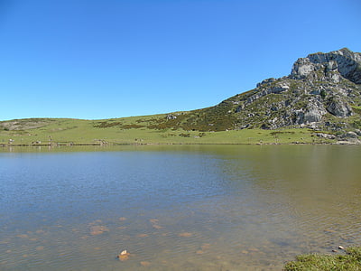 尖 de 欧罗巴, 科瓦东湖, 西班牙, covadonga, 山脉, 自然, 阿斯图利亚斯