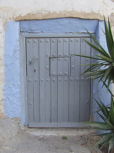 puerta, cerrado, fachada, madera, entrada, madera - material, entrada