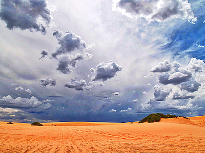 пустиня, облаците, САЩ, Горещи, небе, природата, времето