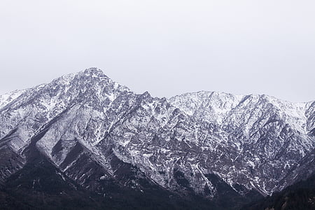 china, landscape, mountains, nature, rocky, snow, summit