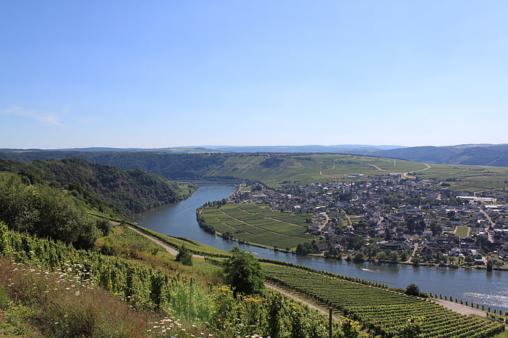 Moseli jõgi, maastik, viinapuude, Vineyard, Saksamaa, järsu tõusuga, viinamarjakasvatust ala