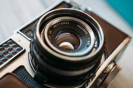 cámara, Fujifilm, manía, lente, antiguo, Fotografía, Vintage