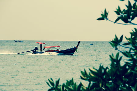 boot, tó, óceán, víz, hal, hajó, Thaiföld