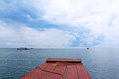 น้ำ, เรือ, ทะเลสาบ, องค์การยูเนสโก, มรดกโลก, สวยงาม, สีฟ้า
