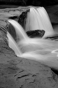 water, stone, long exposure, flow, rock, nature, waterfall