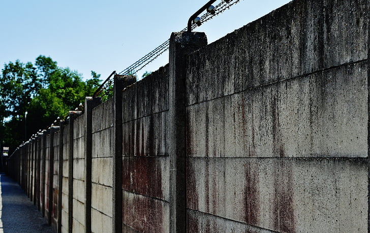 konzentrationslager, Dachau, dinding, kawat berduri, Sejarah, Memorial, KZ