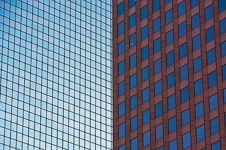 arquitectura, edificio, vidrio, edificio de, punto de vista, Windows, moderno