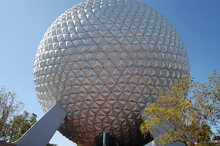 monde de Disney, Epcot, vacances, Floride, Ball, architecture