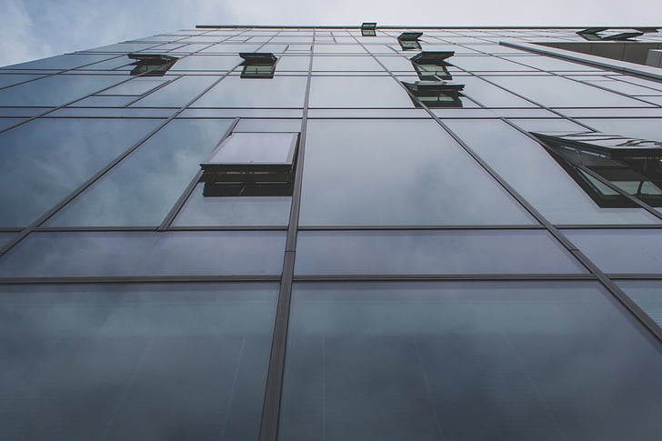 gris, vidre, edifici, fotos, Windows, arquitectura, corporativa