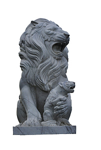 lion, statue, monument, sculpture, object