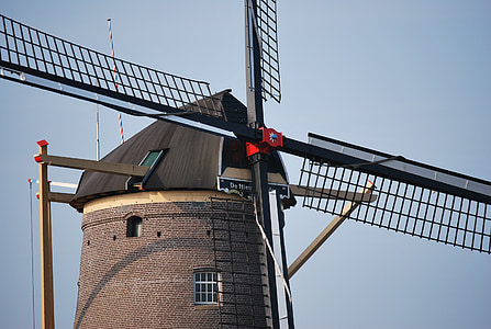 Холандия, вятърна мелница, вятър