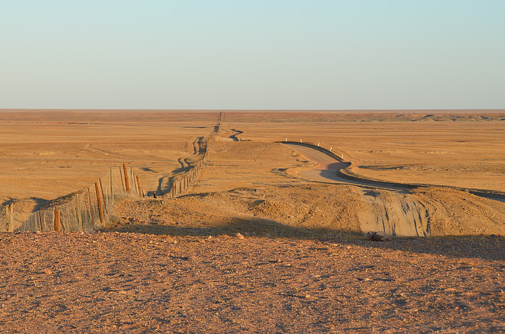 hàng rào chó, hàng rào, vùng hẻo lánh, Úc, sa mạc, dài