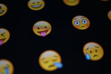 Emoji, caras, lengua, saca lengua, gracioso