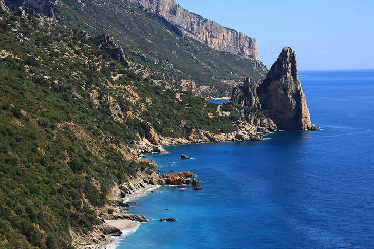 Sardinie, Pedra longa, Středomořská, Já?, pobřeží, útes, Příroda