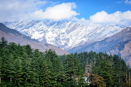 Manali, Himalaia, silêncio, pano de fundo, paisagem, montanhas, viagens