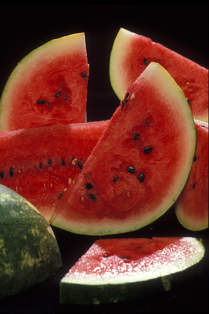 watermelon, fruit, fresh, ripe, cut, sweet, pepo