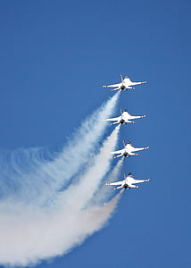 formation, Jet, Sky, en journée, Reno, Airshow, avions
