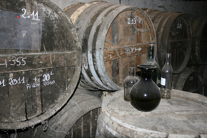 cognac, barrel, alcohol, vintage, strong, old, expensive