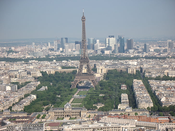 Párizs, Eiffel, torony, Európa, város, utca-és városrészlet, francia