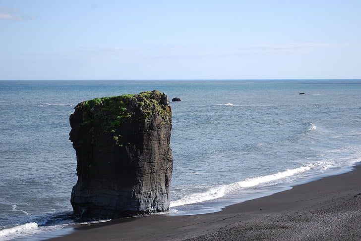 Islândia, oceano, penhasco, mar, litoral, natureza, Rock - objeto