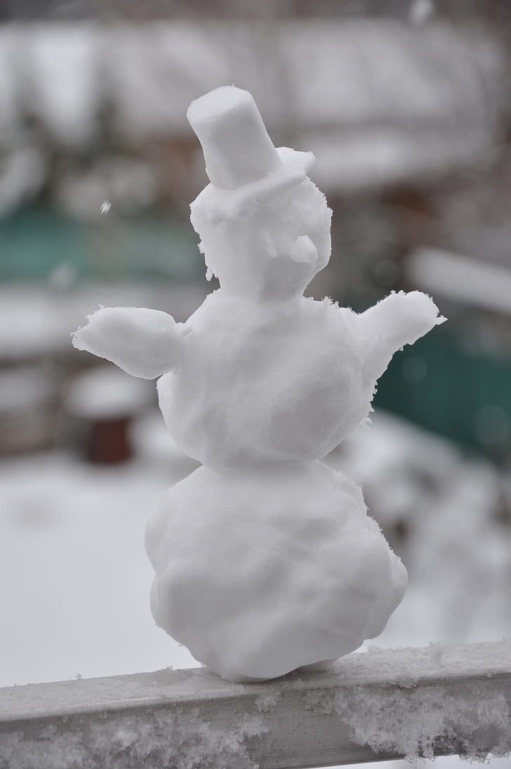 снежен човек, зимни, сняг, бяло