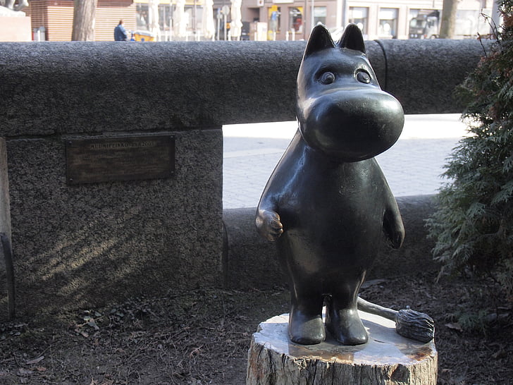 Moomin, Tampere, Finland, anime, Museum, toeristische bestemming, bronzen beeld