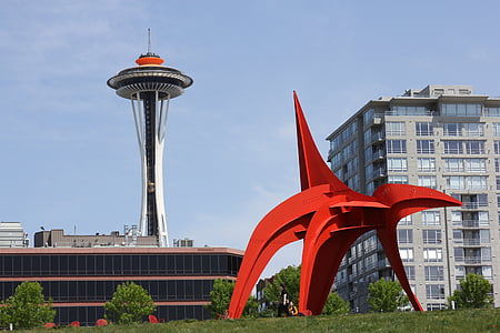 Seattle, Space needle, Kota, arsitektur, Washington, bangunan, Pariwisata