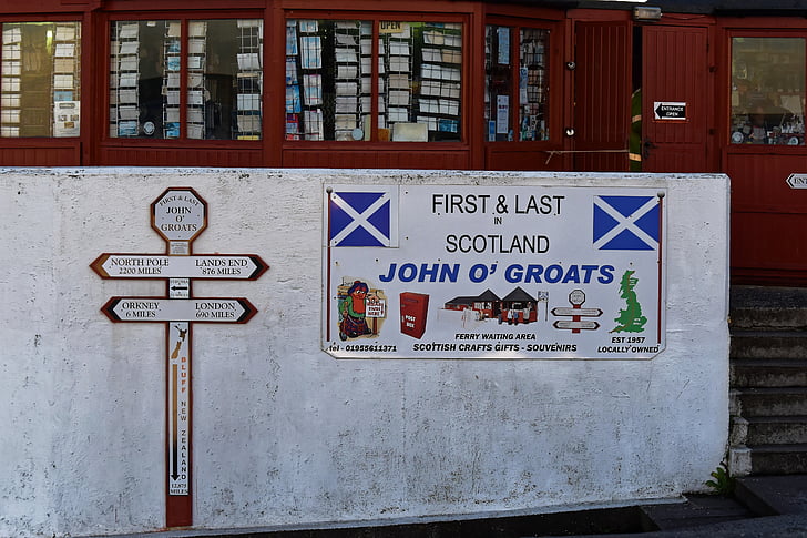 John o'groats, Skotlanti, John, rouhe, Maamerkki, O'Groats, Matkailu