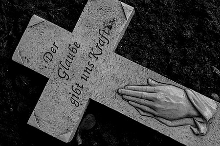 хрест, могила, grabschmuck, мертвих, смерть, кладовище, надгробок