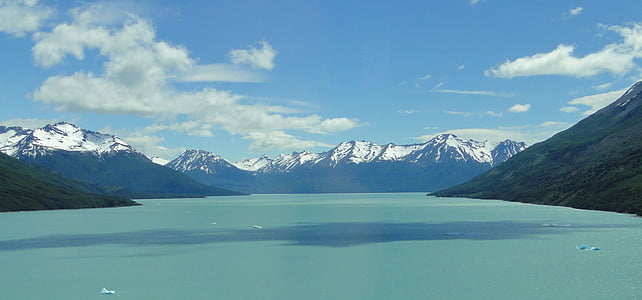 novērtētājs moreno, Argentīnas, ledus, ezers, kalns, ainava, zila