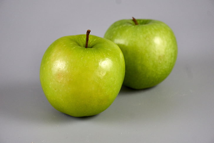 maçãs, maçãs verdes, maçãs de Granny smith, verde, jardim, natureza, pomar