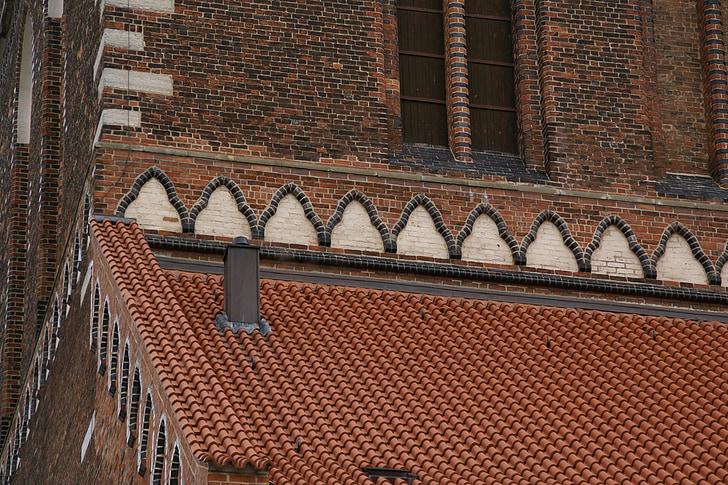 Мариенкирхе, Wismar, ST mary, Церковь, Германия, Архитектура, Крыша