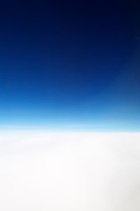 ovan, antenn, luft, atmosfär, bakgrund, blå, moln