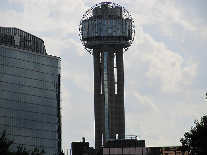 Reunion tower, Dallas, Texas, arkitektur, bybilledet, skyline, vartegn