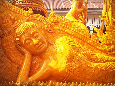 Thailand, dekoration, udskæringer, form, voks, blød, skulptur