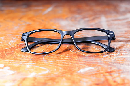 black, framed, eyeglasses, brown, floor, frames, eyesight