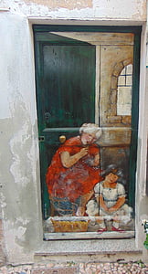 vrata, obojena vrata, Ulazna vrata, oslikana, cilj, Kuća ulaza, slika