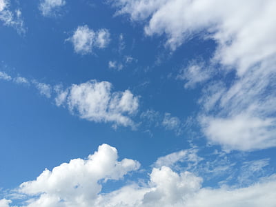 空, ブルー, 雲, 天気, 自然, cloudscape, 空気