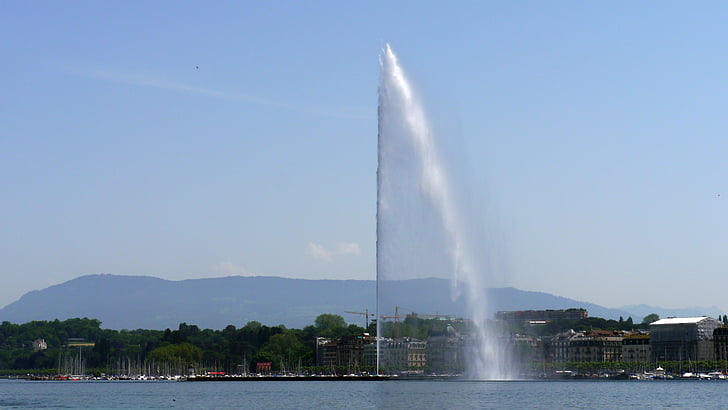 Женева, фонтан, места на интереси