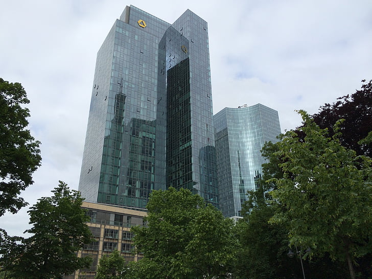 Commerzbank, Bank, Frankfurt, skyskrabere, skyskraber, arkitektur, Tower