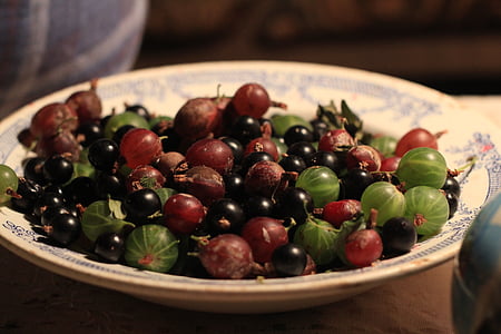 gooseberry, piring, Berry, buah, piring, lezat, nutrisi